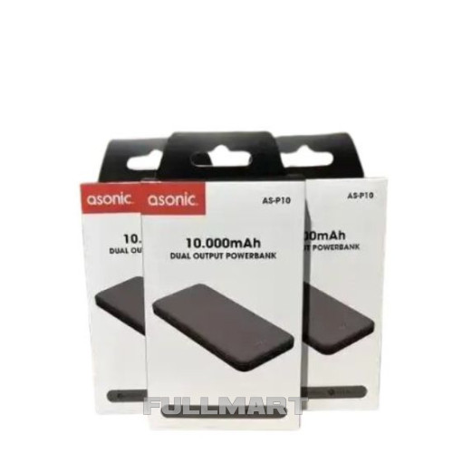 Повербанк Asonic AS-P10 10000mAh 2*USB Чорний
